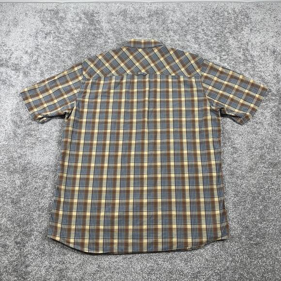 Pendleton Button Up Shirt Mens Large Santiam Cotton Plaid Outdoors Brown - Picture 7 of 10